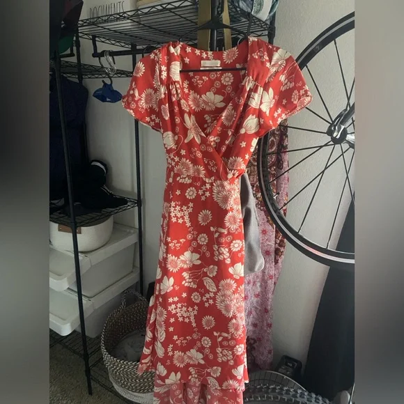 red maxi dress urban outfitters Archive At UO Red Madera Maxi Dress